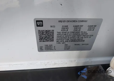 2024 Buick Envista Preferred Fwd z USA, uszkodzony, nr VIN KL47LAE23RB020308